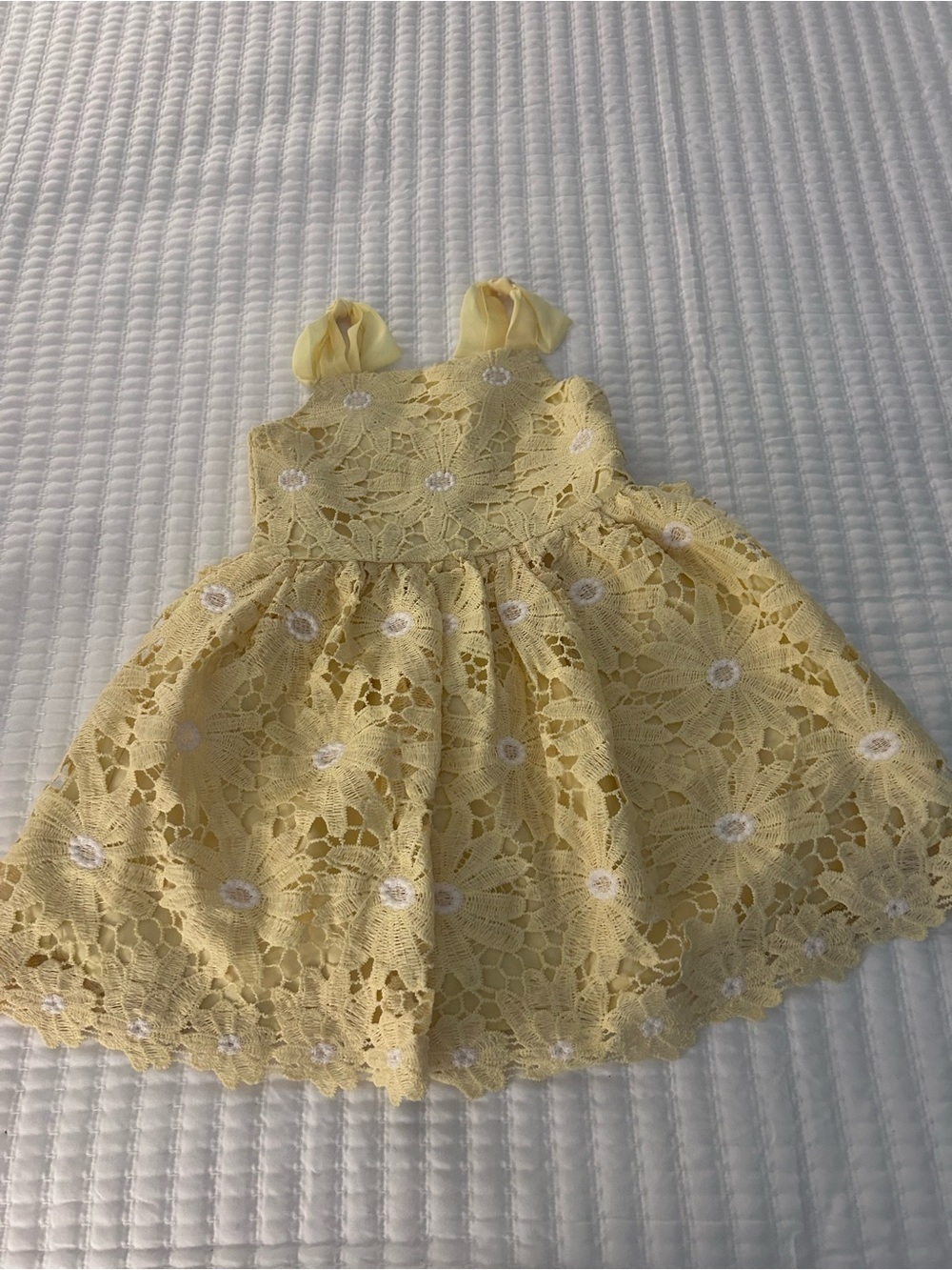 Kensie Girl Pale Yellow Lace w Petticoat Sundress. Size 5